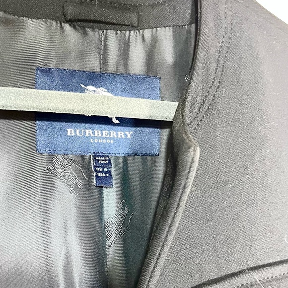 Burberry London Wool Peacoat 8 Winter Coat Jacket Black - Picture 5 of 13